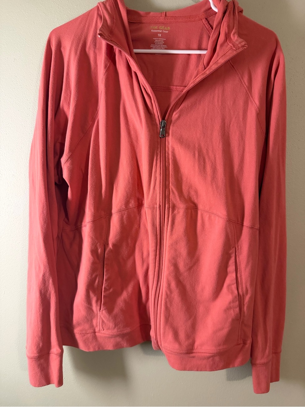 tek gear Coral Zip-Up Lightweight Hooded Jacket